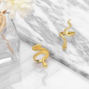exaggerated retro snakeshaped golden copper ring wholesalepicture8