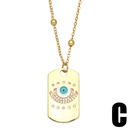 fashion dripping oil inlaid zircon eye pendant copper necklace wholesalepicture8
