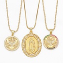 fashion zircon Virgin Mary peace dove pendant copper collarbone chain wholesalepicture5