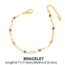 colorful zircon stitching copper bracelet necklacepicture7