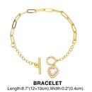 heartshaped zircon OT buckle copper necklace braceletpicture7