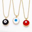 creative contrast color round devils eye bell copper necklace wholesalepicture7