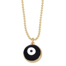 creative contrast color round devils eye bell copper necklace wholesalepicture8