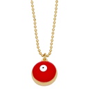creative contrast color round devils eye bell copper necklace wholesalepicture10