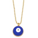 creative contrast color round devils eye bell copper necklace wholesalepicture11