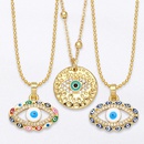fashion hollow color dripping oil devils eye copper necklace wholesalepicture6