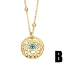 fashion hollow color dripping oil devils eye copper necklace wholesalepicture8