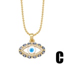 fashion hollow color dripping oil devils eye copper necklace wholesalepicture9