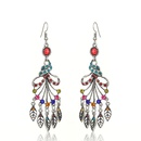 Fashion new long tassel leaf female exaggerated fashion alloy earrings bridal wholesalepicture7