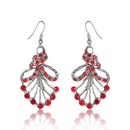 Fashion long fanshaped diamond texture wholesale retro earrings alloypicture7