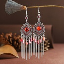 new retro chain tassel ethnic female antique alloy earrings wholesalepicture9