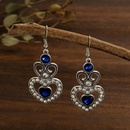 Fashion new heartshaped full diamond creative retro alloy earrings jewelry wholesalepicture9