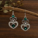 Fashion new heartshaped full diamond creative retro alloy earrings jewelry wholesalepicture10