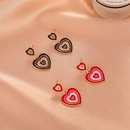 fashion color matching heart shaped oil dripping alloy drop earrings wholesalepicture8