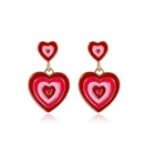fashion color matching heart shaped oil dripping alloy drop earrings wholesalepicture10