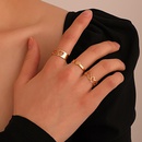fashion hollow heart geometric ring set simple plain circle open butterfly ringpicture8