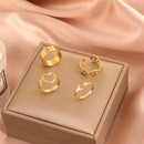 fashion hollow heart geometric ring set simple plain circle open butterfly ringpicture9