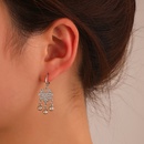 fashion microencrusted zircon lock drop earrings wholesalepicture6