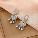 fashion microencrusted zircon lock drop earrings wholesalepicture7