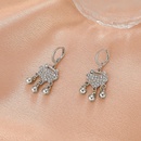fashion microencrusted zircon lock drop earrings wholesalepicture8