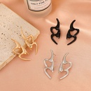 retro letter S exaggerated note female metal irregular alloy earringspicture7