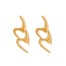 retro letter S exaggerated note female metal irregular alloy earringspicture10