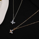 fashion transparent rhinestone butterfly singlelayer copper necklace wholesalepicture7
