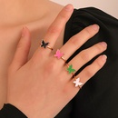 retro drip oil butterfly copper ring fashion color geometric index finger ringpicture7