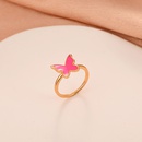 retro drip oil butterfly copper ring fashion color geometric index finger ringpicture10