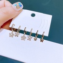 fashion zircon flower butterfly earrings copper three pairs of earringspicture9