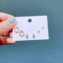 fashion earring set simple round zircon three pairs of copper earringspicture11