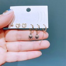 fashion earrings set zircon microset heartshaped copper stud earringspicture11