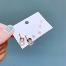 fashion earring set letter B star three pairs copper stud earringspicture8
