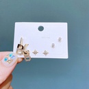 fashion earring set letter B star three pairs copper stud earringspicture9
