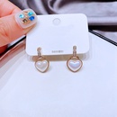 fashion earrings simple heartshaped pearl copper earringspicture11
