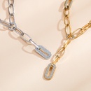 fashion zirconstudded stainless steel inlaid zircon stitching necklacepicture4