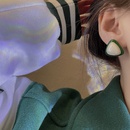 Retro geometric pearl female simple green alloy earrings ear jewelrypicture8