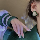 Retro geometric pearl female simple green alloy earrings ear jewelrypicture10
