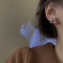 fashion asymmetric bow flower earrings simple alloy earringspicture11