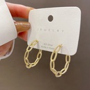 fashion chain shaped earrings irregular simple copper earringspicture7