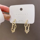 fashion chain shaped earrings irregular simple copper earringspicture8