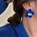 fashion Klein blue portrait flower geometric alloy earringspicture9