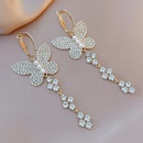 fashion rhinestone pearl butterfly earrings retro alloy earringspicture7