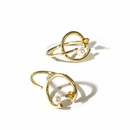 Pearl female fashion circle simple versatile copper earringspicture11