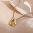 fashion geometric necklace sweater chain 18K titanium steel necklacepicture7