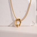 fashion geometric necklace sweater chain 18K titanium steel necklacepicture9