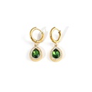 stainless steel 18k water drop zircon green fashion crystal pendant earringspicture11