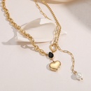fashion heartshaped pendant necklace sweater chain titanium steel necklacepicture7