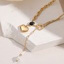 fashion heartshaped pendant necklace sweater chain titanium steel necklacepicture10