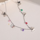 fashion butterfly necklace 18k zircon titanium steel necklacepicture8